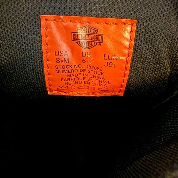 Harley-Davidson Black Moto Boots Lace Up 8.5 - Picture 7 of 8